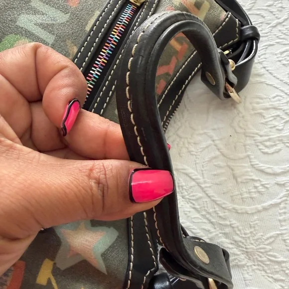 Dooney & Bourke Colorful Letter Print Shoulder Bag - Picture 6 of 9